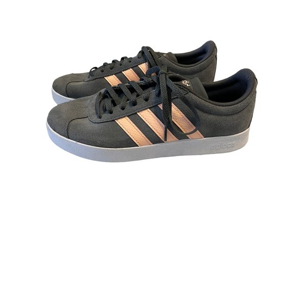 Adidas Shoes - Women's Ortholite Adidas Shoes, Gray w/ Pink Stripes, Size 8.5